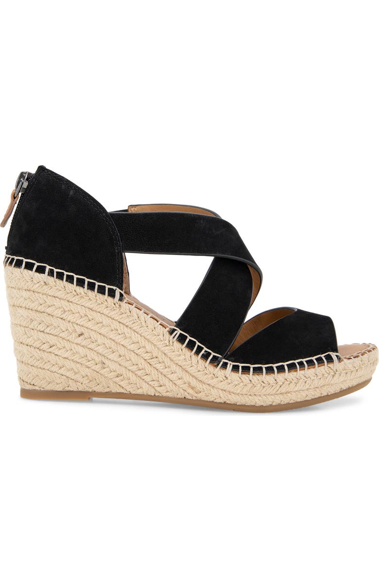 Gentle Souls Corinne Wedge Sandal, Alternate, color, Black Nubuck