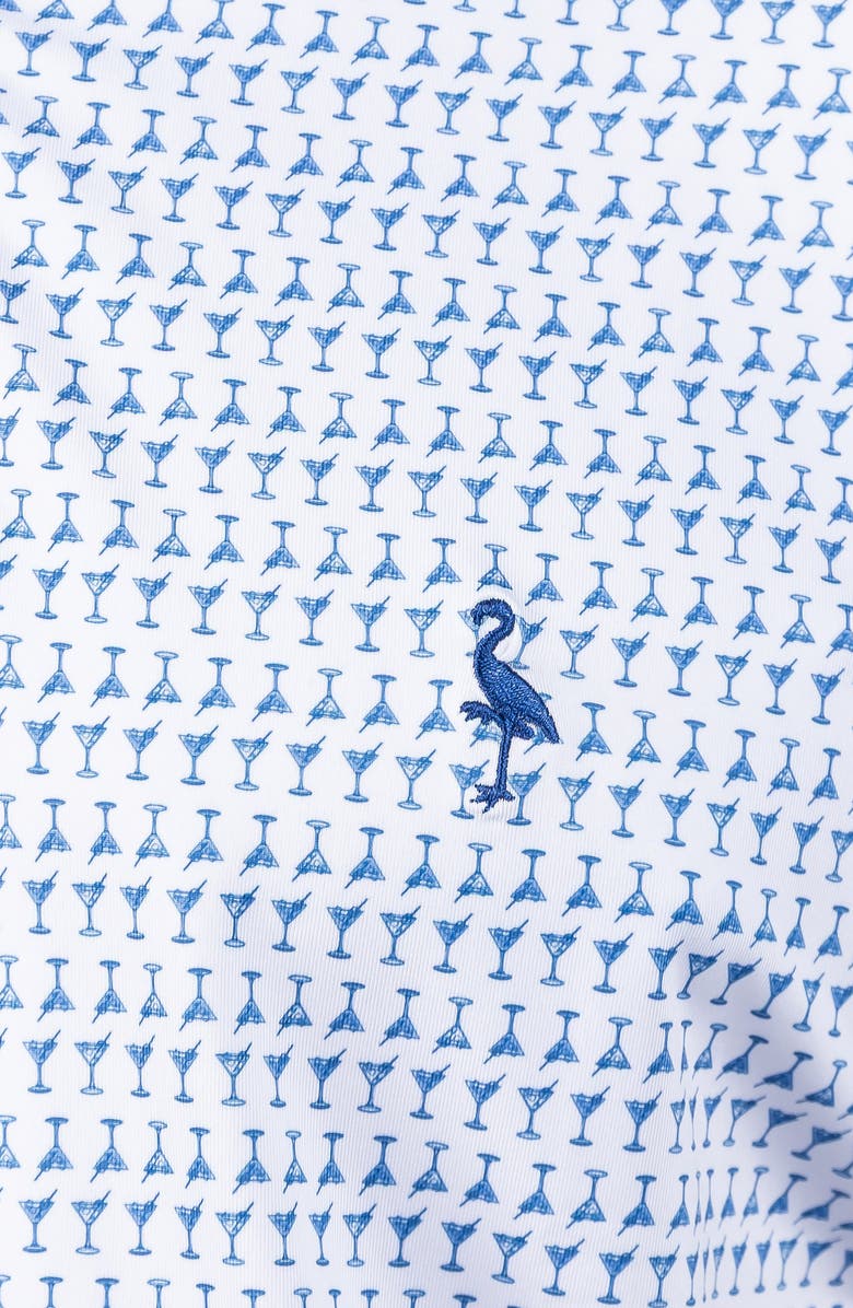 TailorByrd Martini Glass Print Performance Polo, Alternate, color, 
