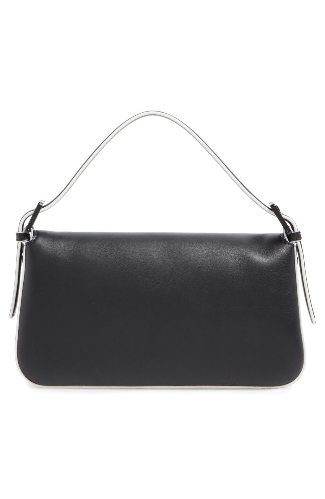 Fendi 'Mini Monster' Leather Baguette, Alternate, color, 