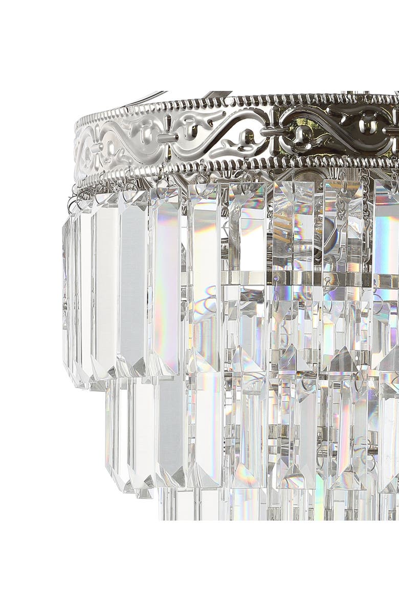 JONATHAN Y Wyatt 2-Light Crystal LED Chandelier, Alternate, color, 