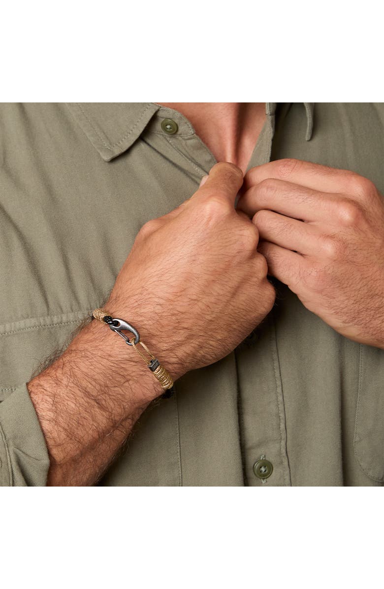 Lucky Brand Braided Leather Adjustable Bracelet, Alternate, color, Black, Brown