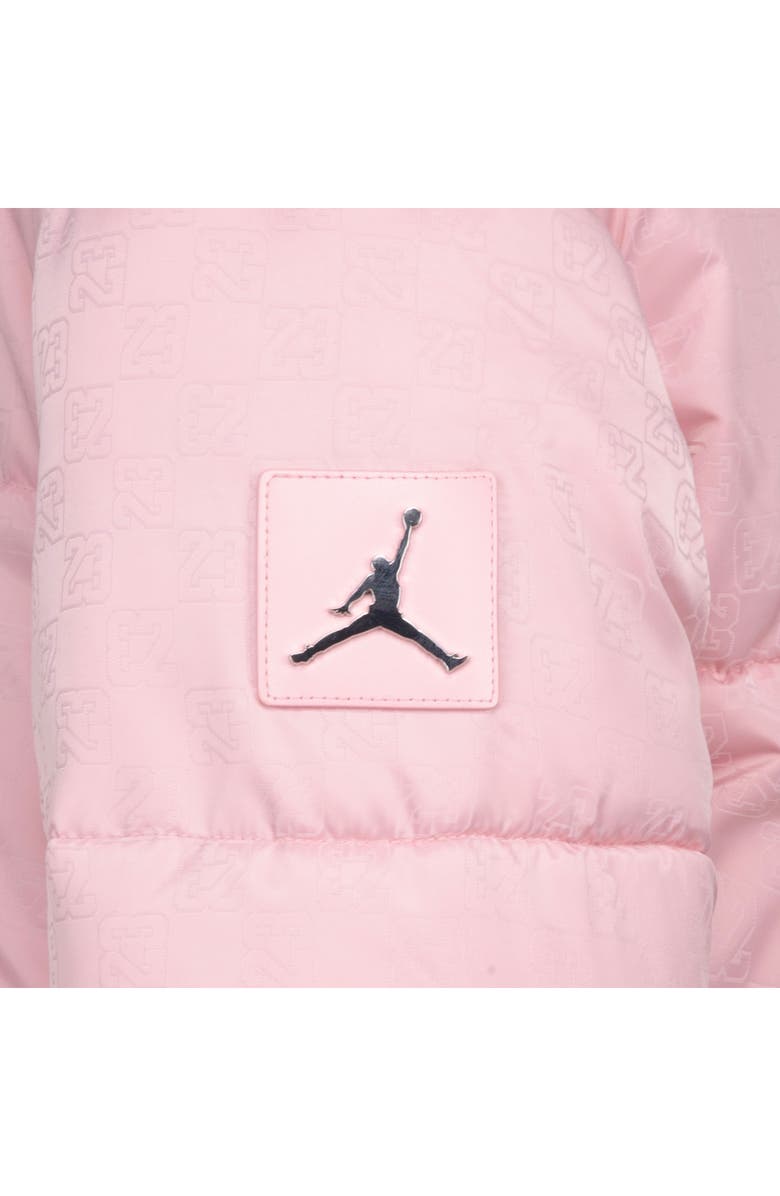 Jordan Kids' Hooded Puffer Jacket, Alternate, color, Pink Glaze