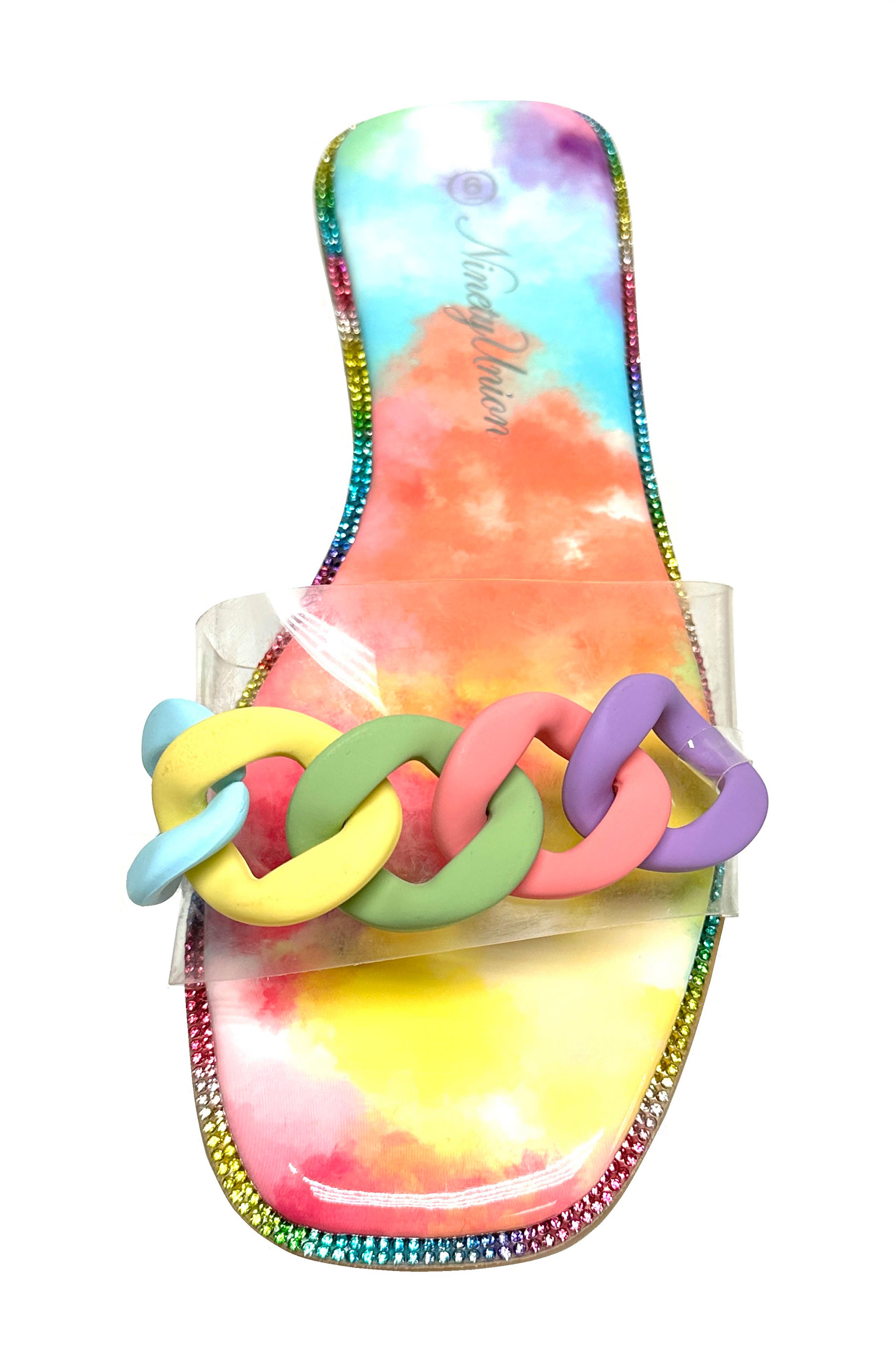 NINETY UNION Tampa Slide Sandal, Alternate, color, Blue Multi