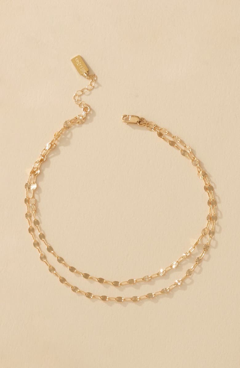 Set & Stones Millie Anklet, Alternate, color, Gold