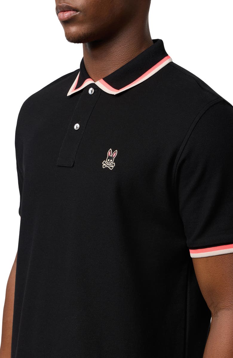 Psycho Bunny Kingsbury Tipped Piqué Polo, Alternate, color, 