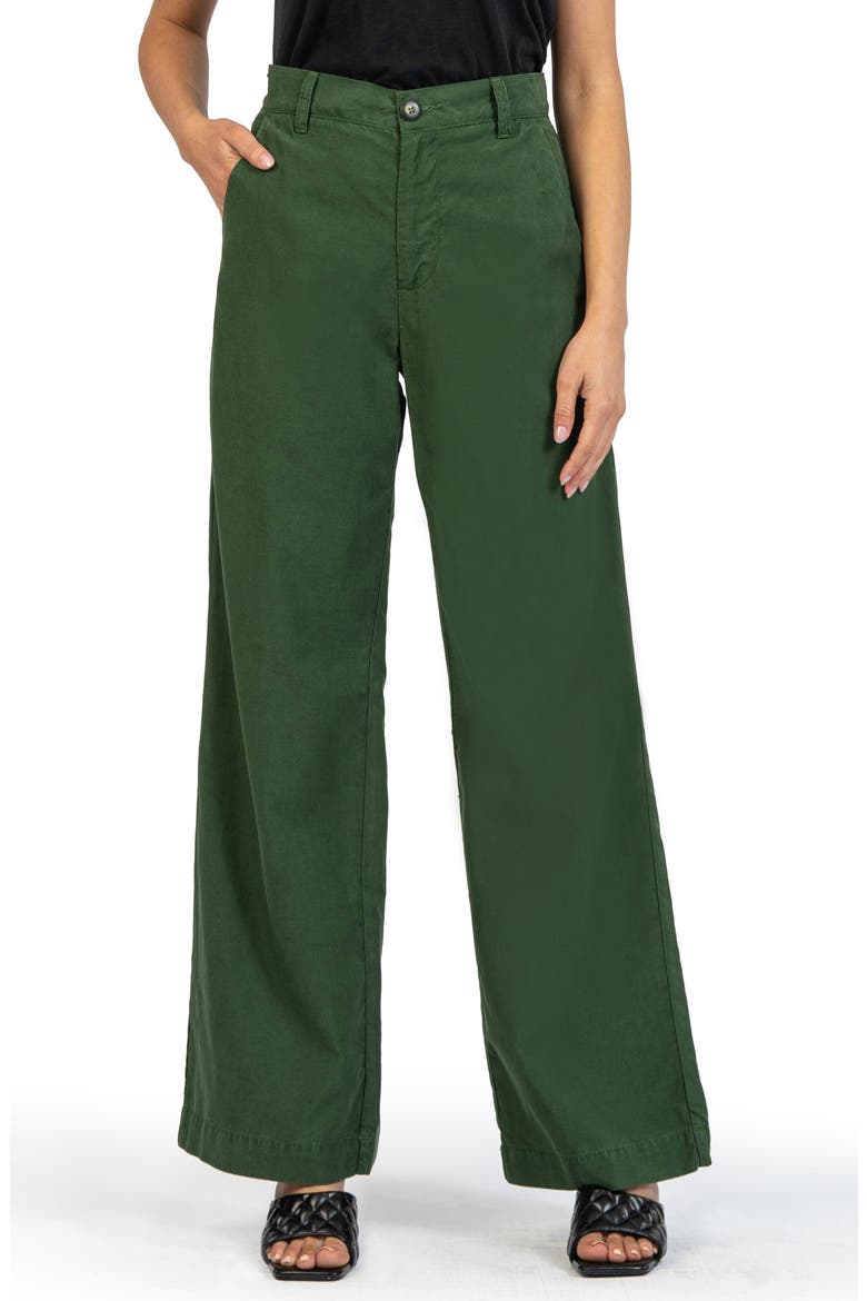 Rory High Waist Wide Leg Pants, Main, color, FOREST