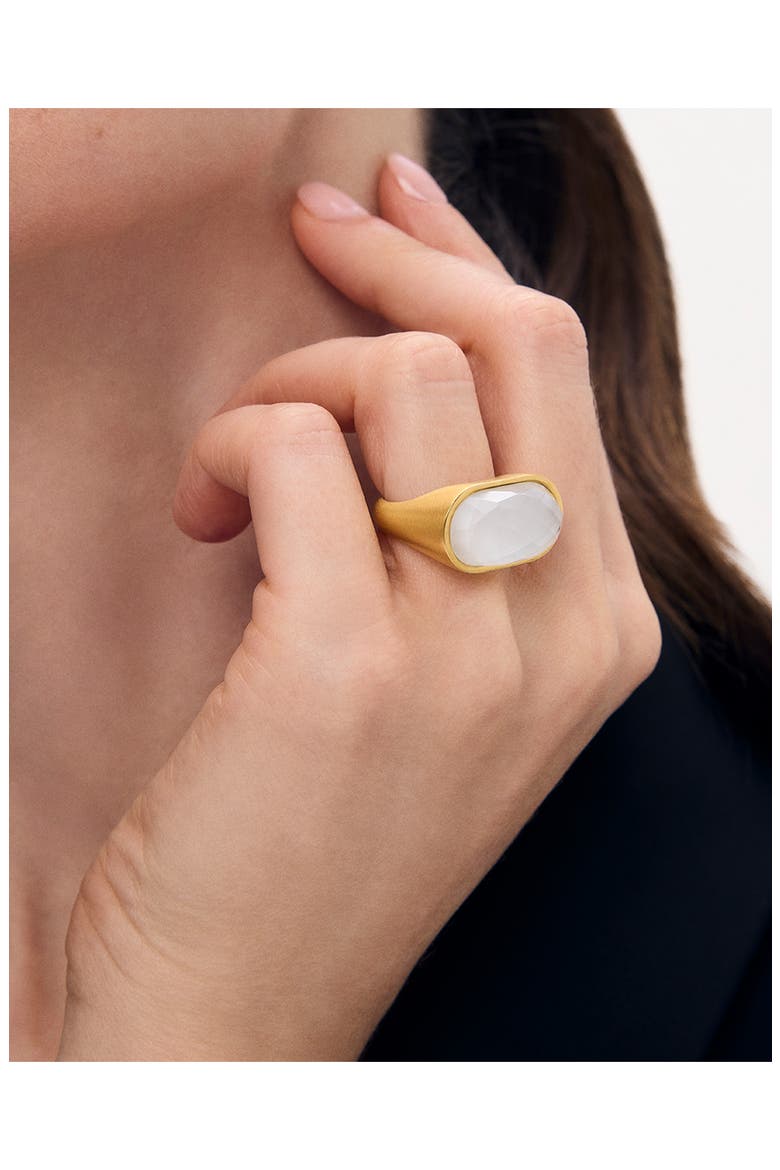 Mercer Stone Statement Ring, Alternate, color, IRIDESCENT PEARL/ GOLD