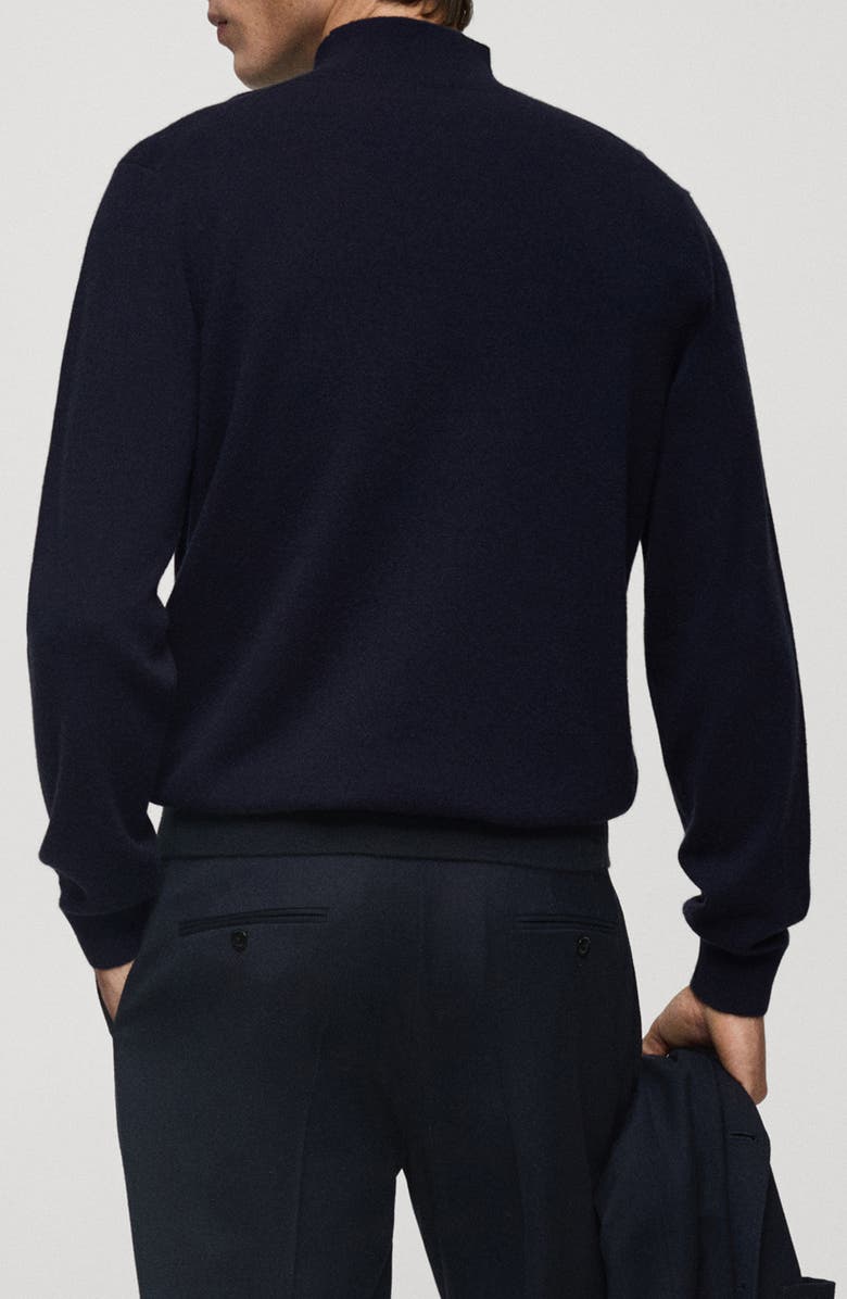 MANGO Mock Neck Cashmere Sweater, Alternate, color, 