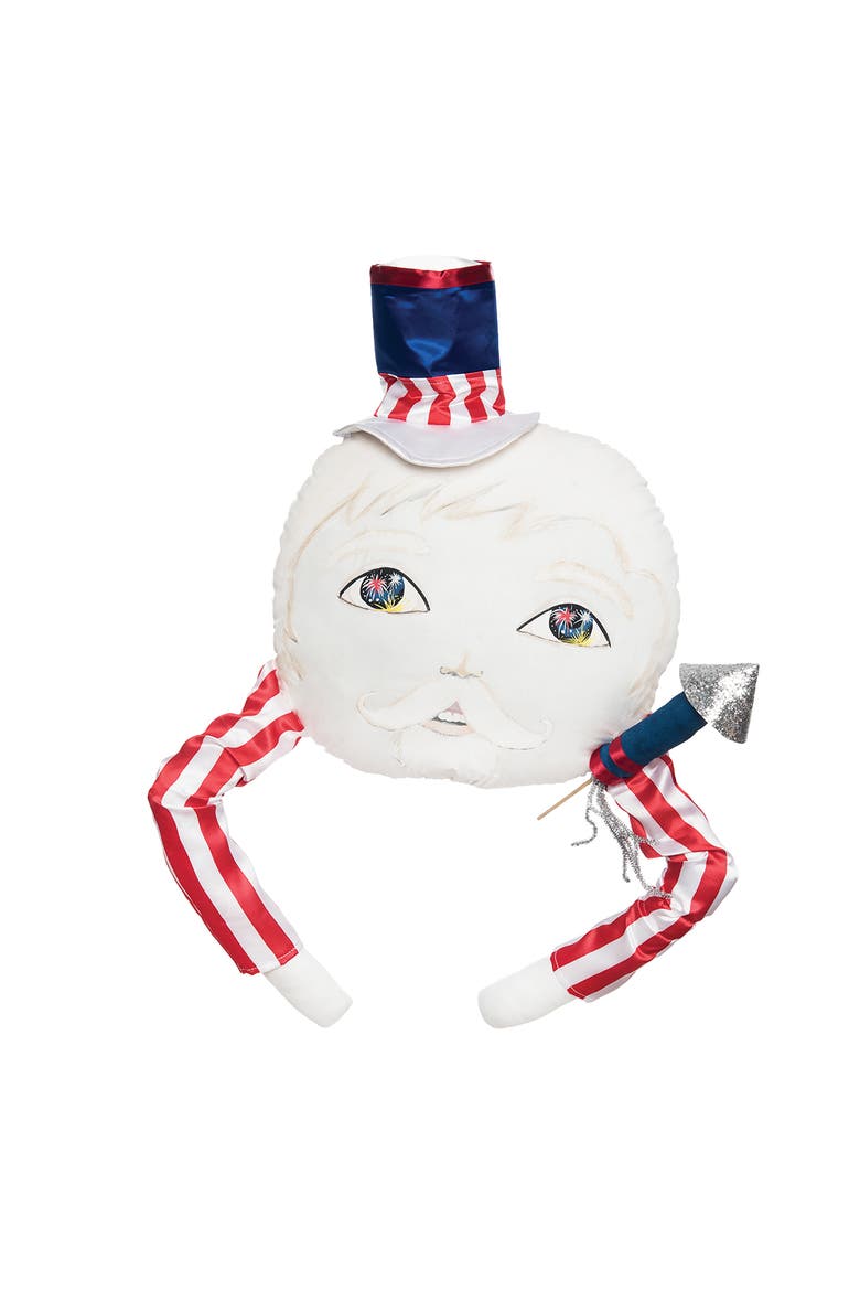 Sammy Baby Zombinaland 4th of July Patriotic Decorative Soft Figurine Pillow, Main, color, Red