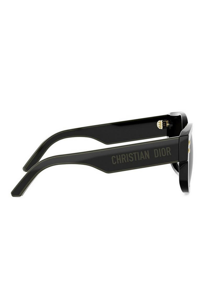 'DiorPacific B2I 54mm Gradient Butterfly Sunglasses, Alternate, color, BLACK/ OTHER / GRADIENT SMOKE