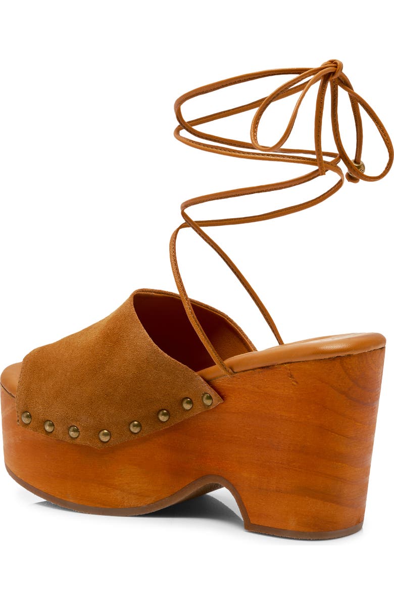 Free People Front Row Ankle Wrap Platform Sandal, Alternate, color, Vachetta Voyage Suee