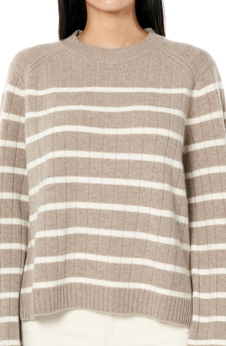 La Ligne Stripe Wool & Cashmere Crewneck Sweater, Alternate, color,
