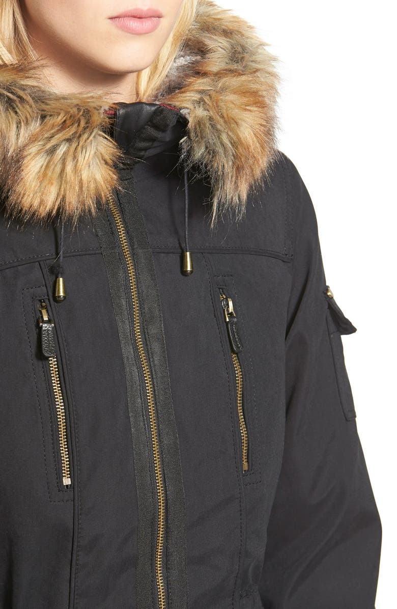 1 Madison Faux Fur Trim Parka, Alternate, color, 