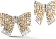 SPHERA MILANO Pavé Bow Stud Earrings