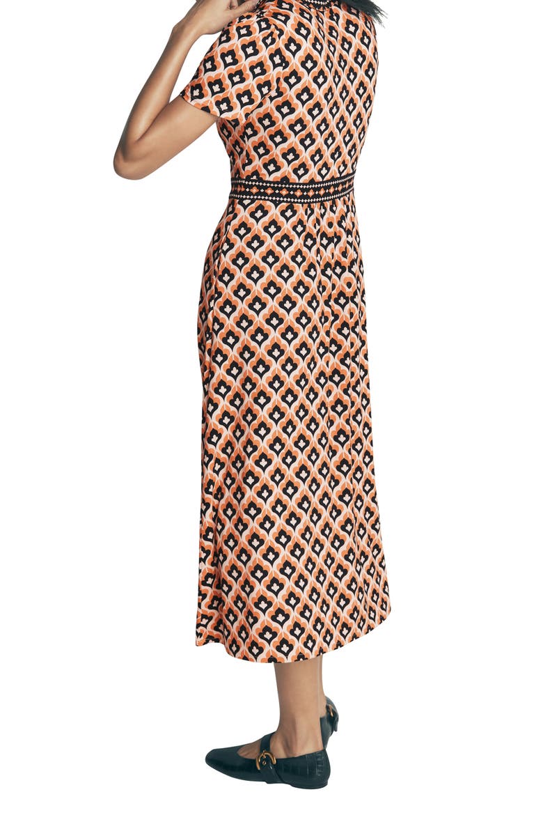 Heidi Jersey Midi Tea Dress, Alternate, color, ALMOND MILK, GEO PARTY