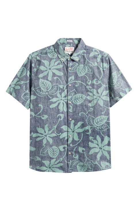 Tiare Pareau Floral Cotton Button-Down Shirt