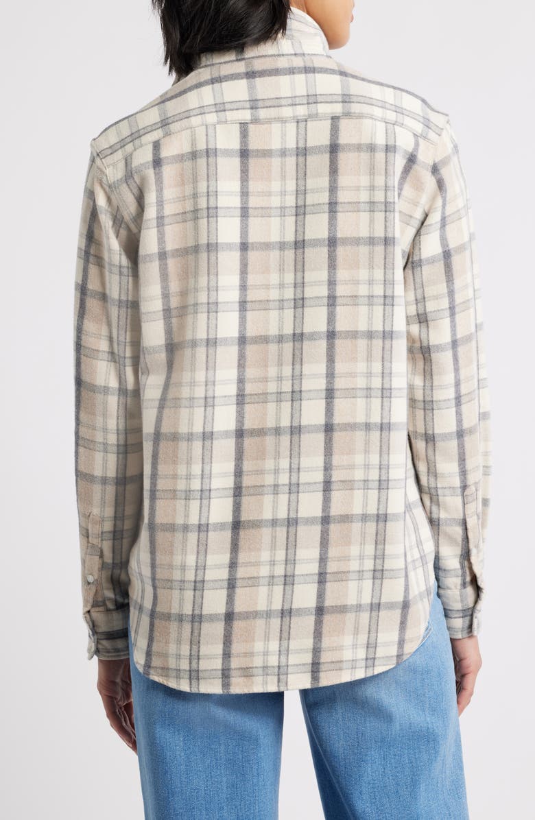 Frank & Eileen Eileen Relaxed Button-Up Shirt, Alternate, color, Cream/ Sand/ Grey Plaid