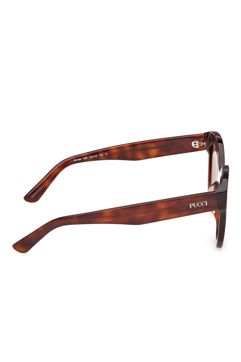 53mm Geometric Sunglasses, Alternate, color, SHINY BLONDE HAVANA / BROWN