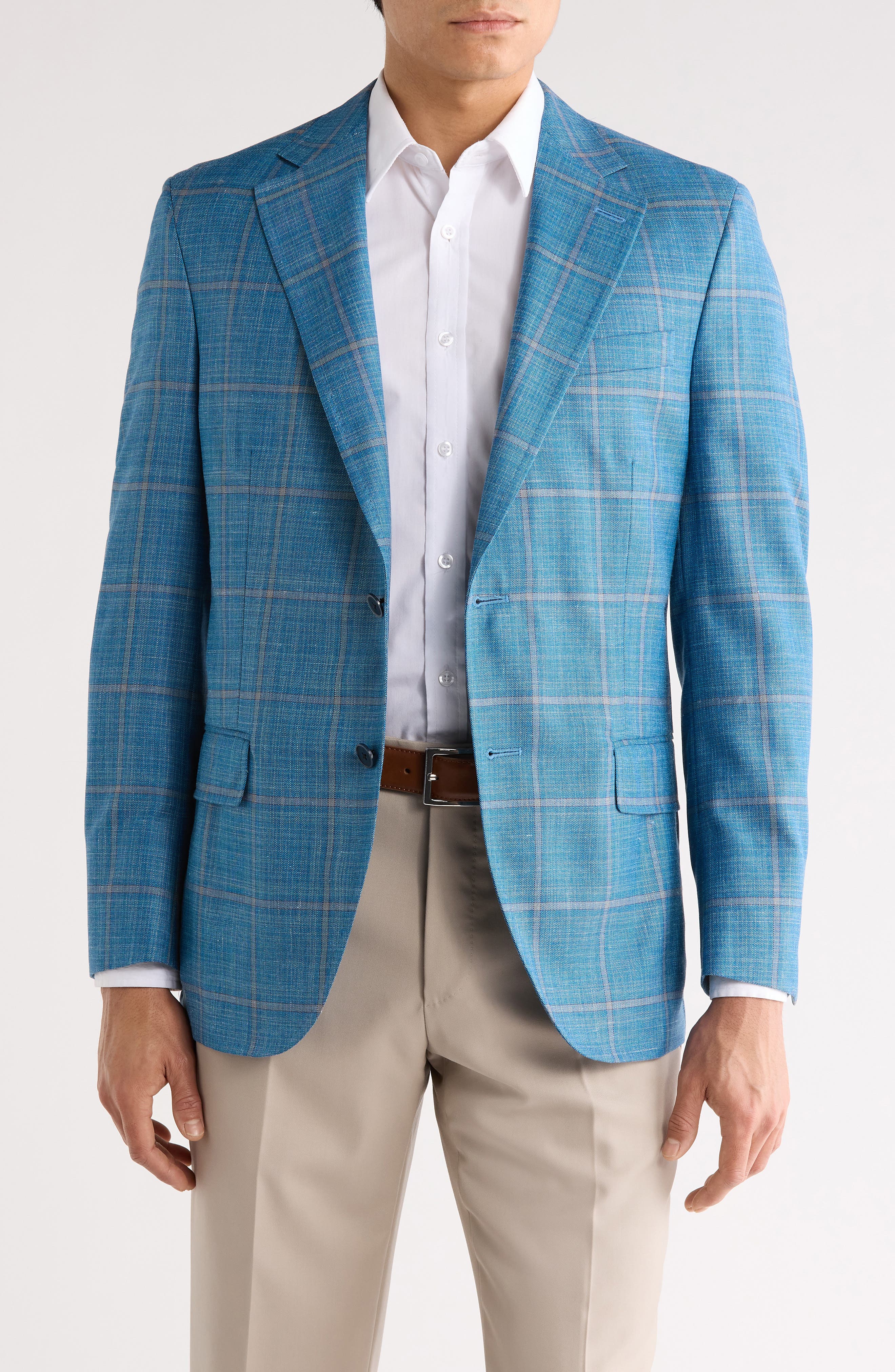Peter Millar Plaid Wool Blend Sport Coat