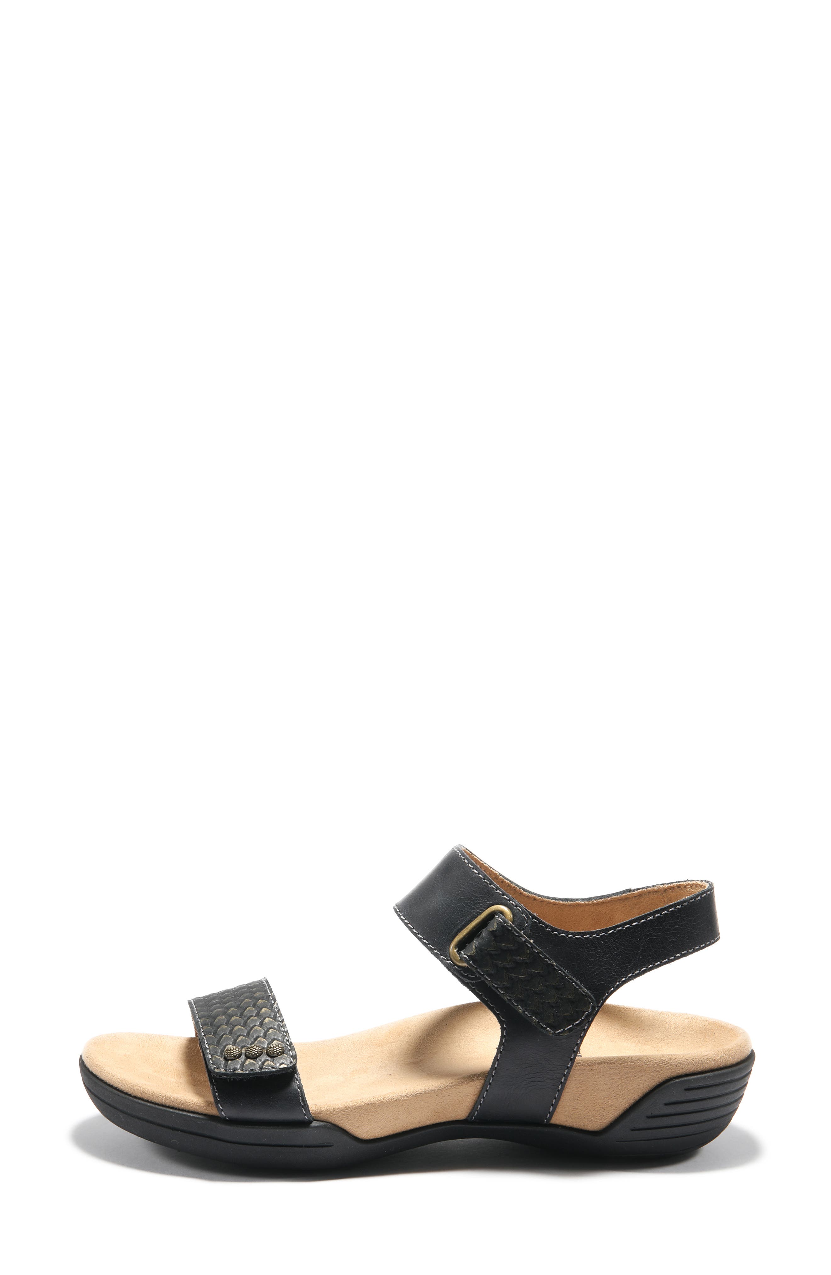 Hälsa Footwear Dominica Sandal, Alternate, color, Black Leather