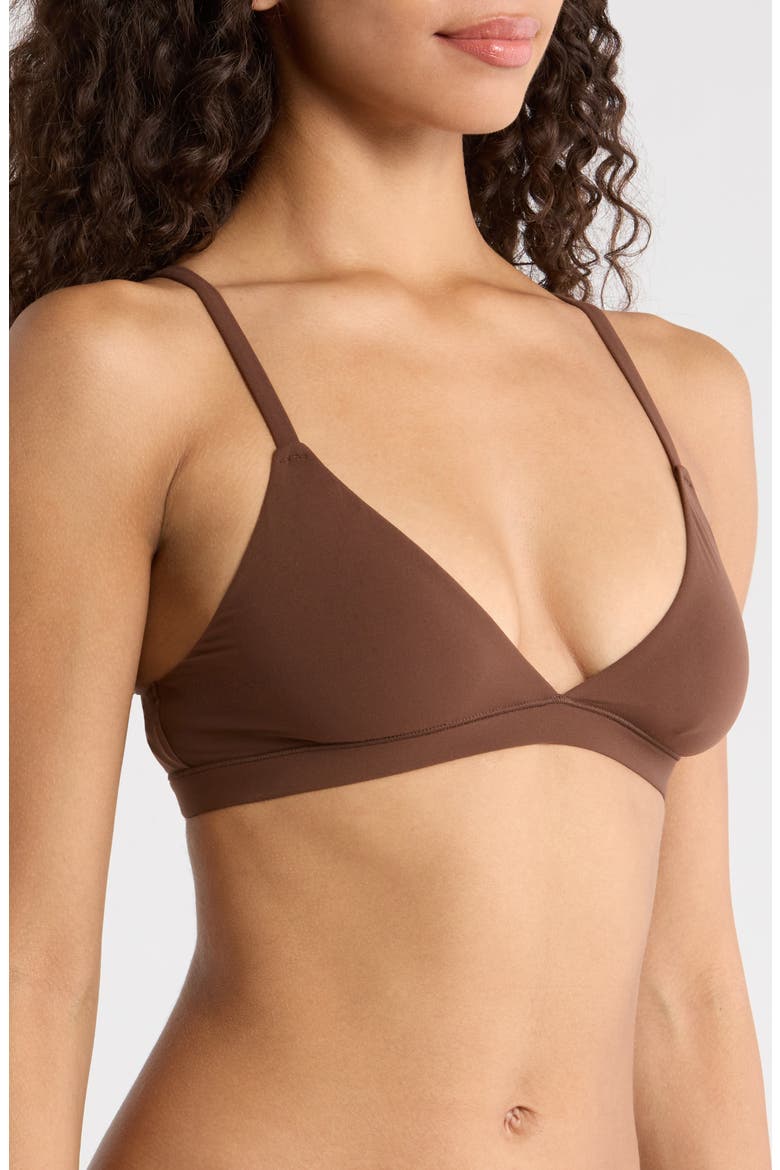 Fits Everybody Triangle Bralette, Alternate, color, COCOA