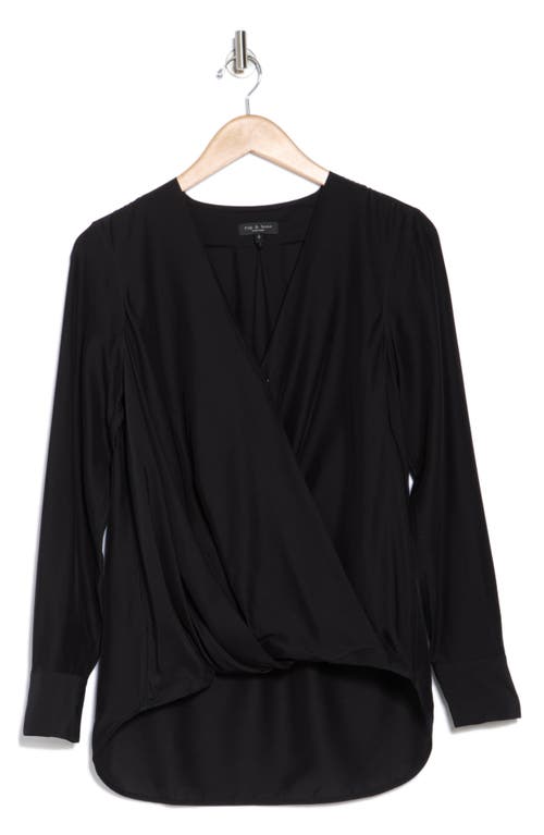Rag & Bone Victor Top In Black