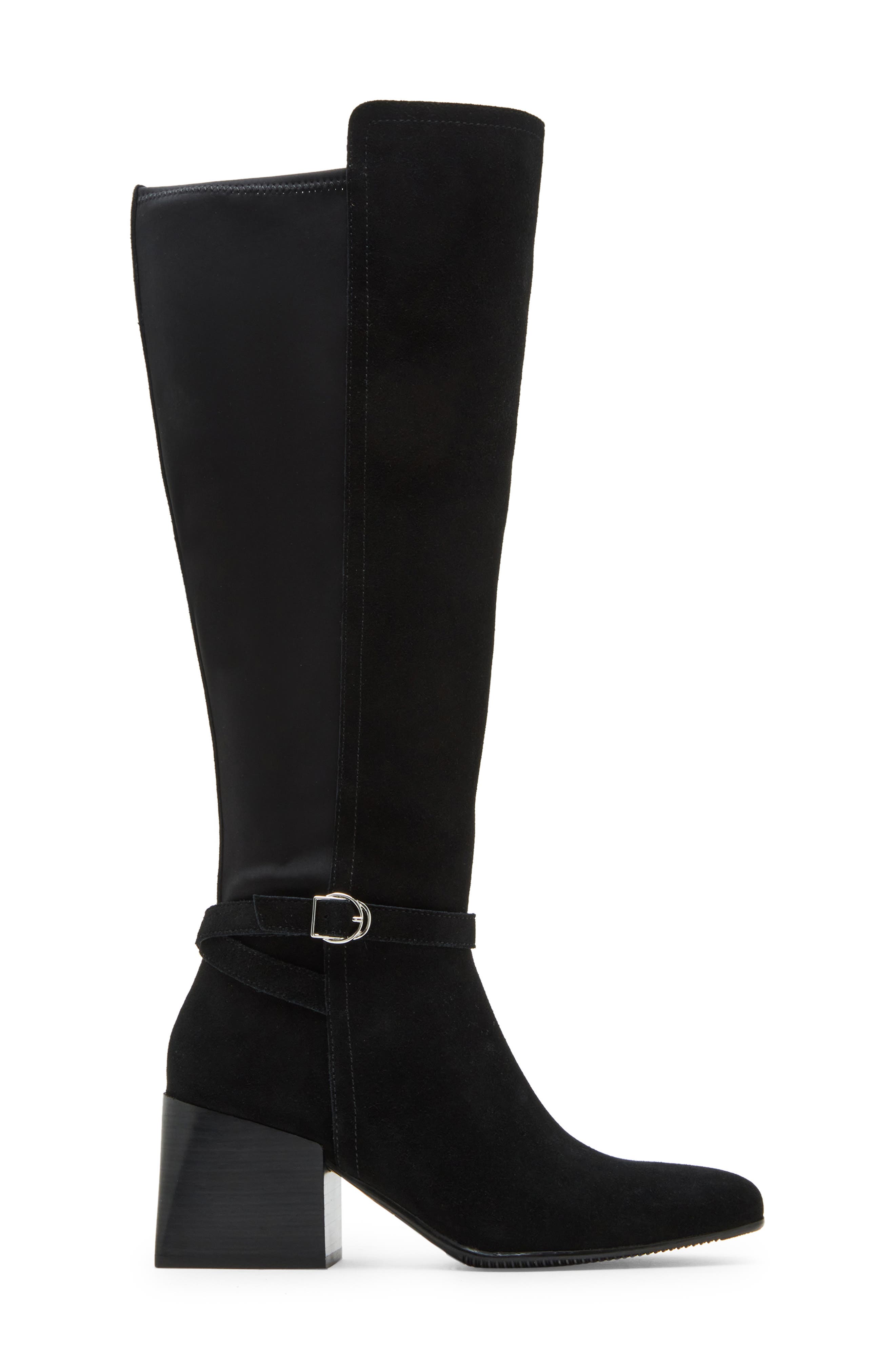 Blondo Twyla Waterproof Knee High Suede Boot, Alternate, color, Black Suede