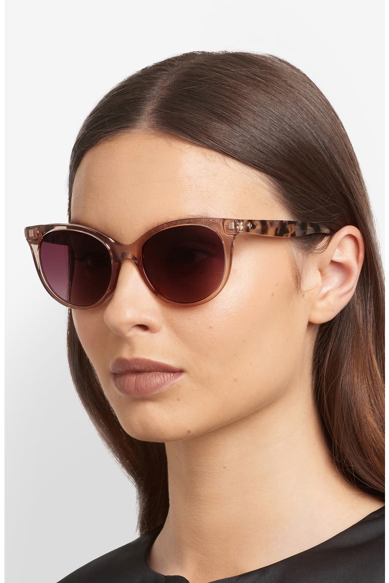 karlee 53mm gradient round sunglasses, Alternate, color, PINK