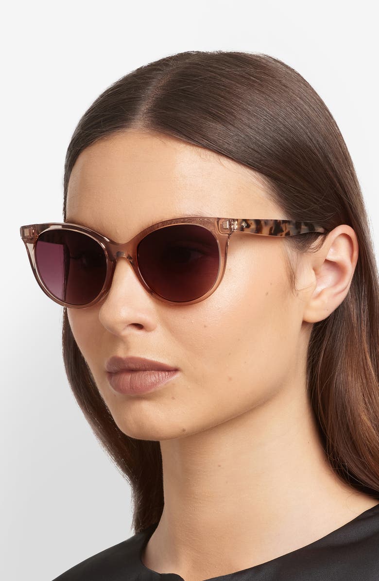 Kate Spade New York karlee 53mm gradient round sunglasses, Alternate, color, Pink
