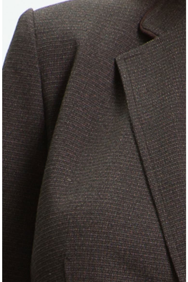 Belted Cross Weave Jacket, Alternate, color, BROWN BEAN TWEED COMBO