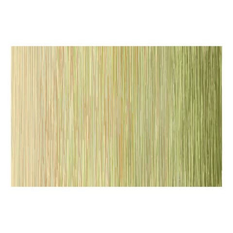 Sense of Place Nature's Stripes Green Carpet - 6' X 9'