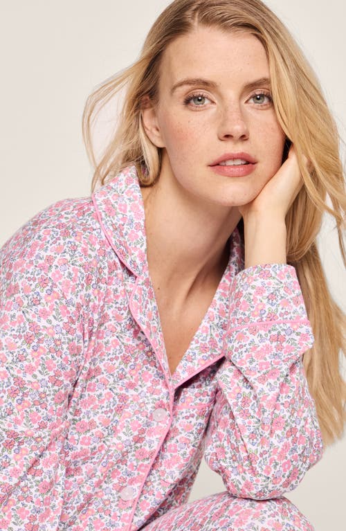 Petite Plume Luxe Pima Cotton Pajamas In Pink