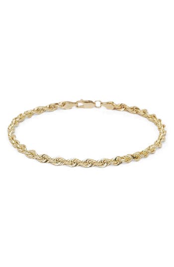 Best Silver 10k Gold 3mm Rope Chain Necklace In Gold