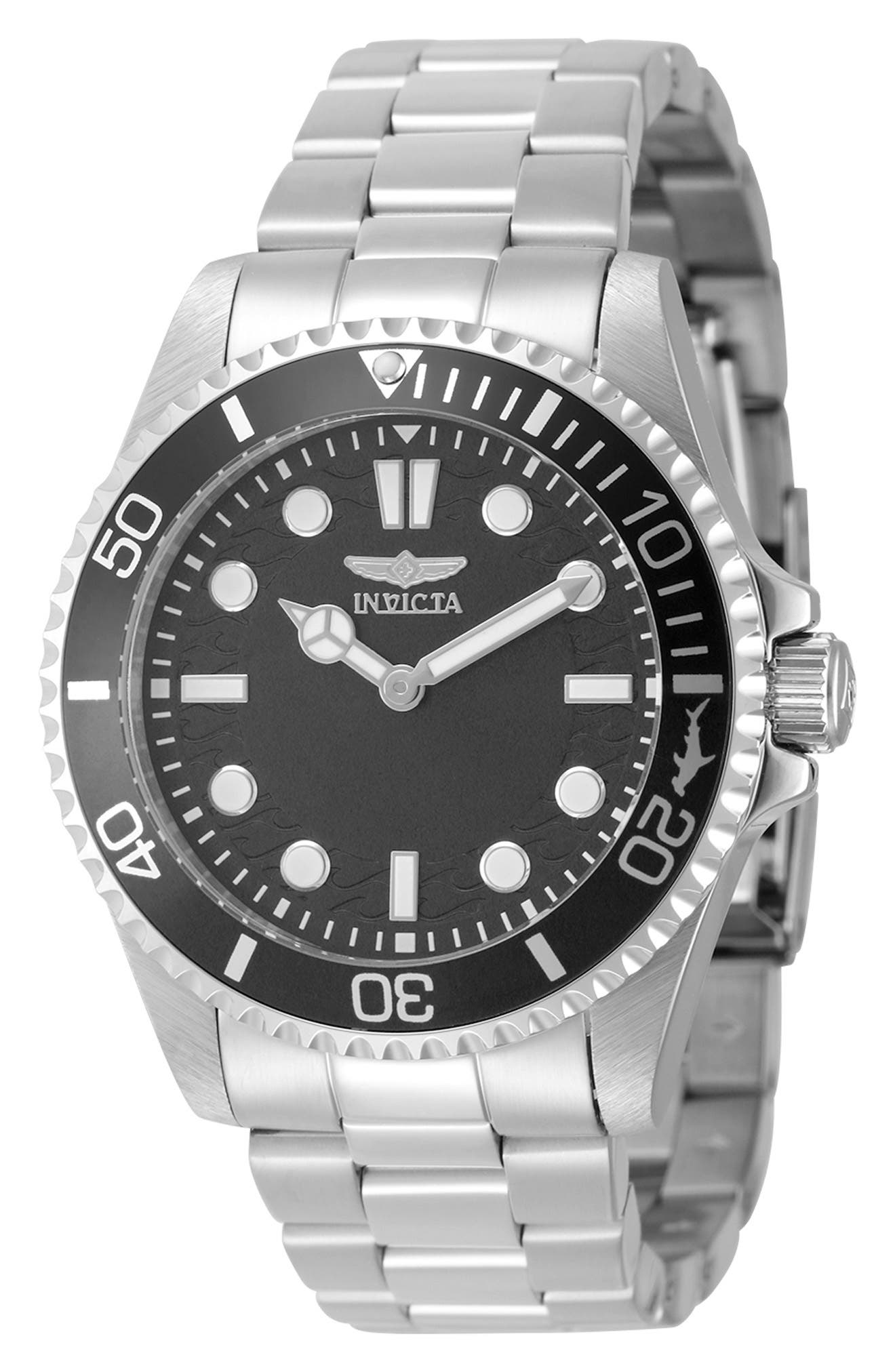 Pro Diver Stainless Steel Quartz Watch