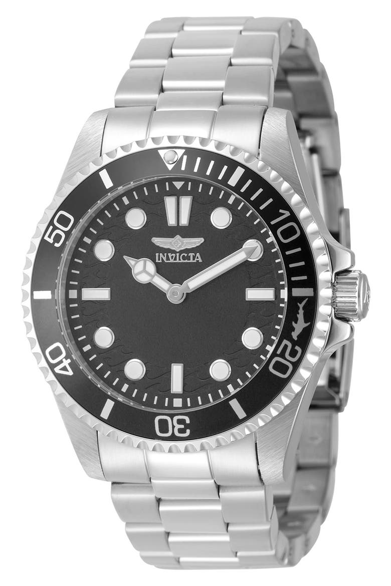 Pro Diver Stainless Steel Quartz Watch, Main, color, GREY