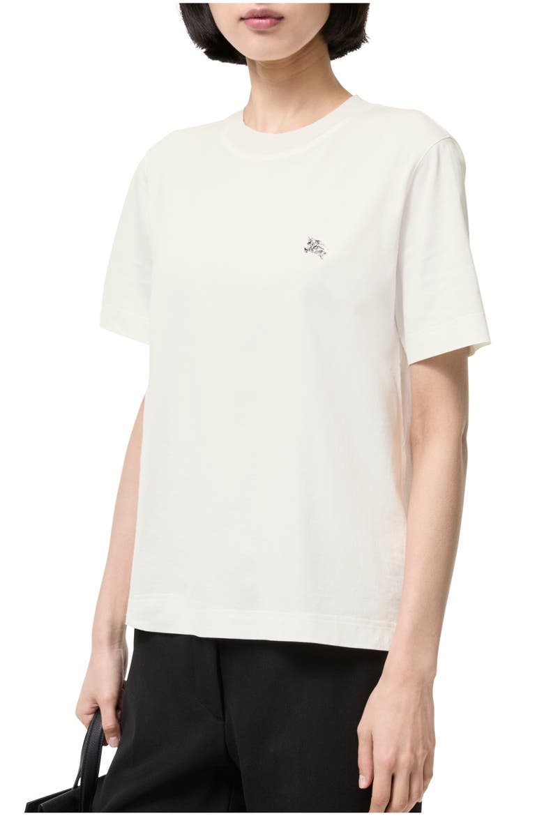 Knight Jewel Cotton T-shirt, Main, color, Chalk white