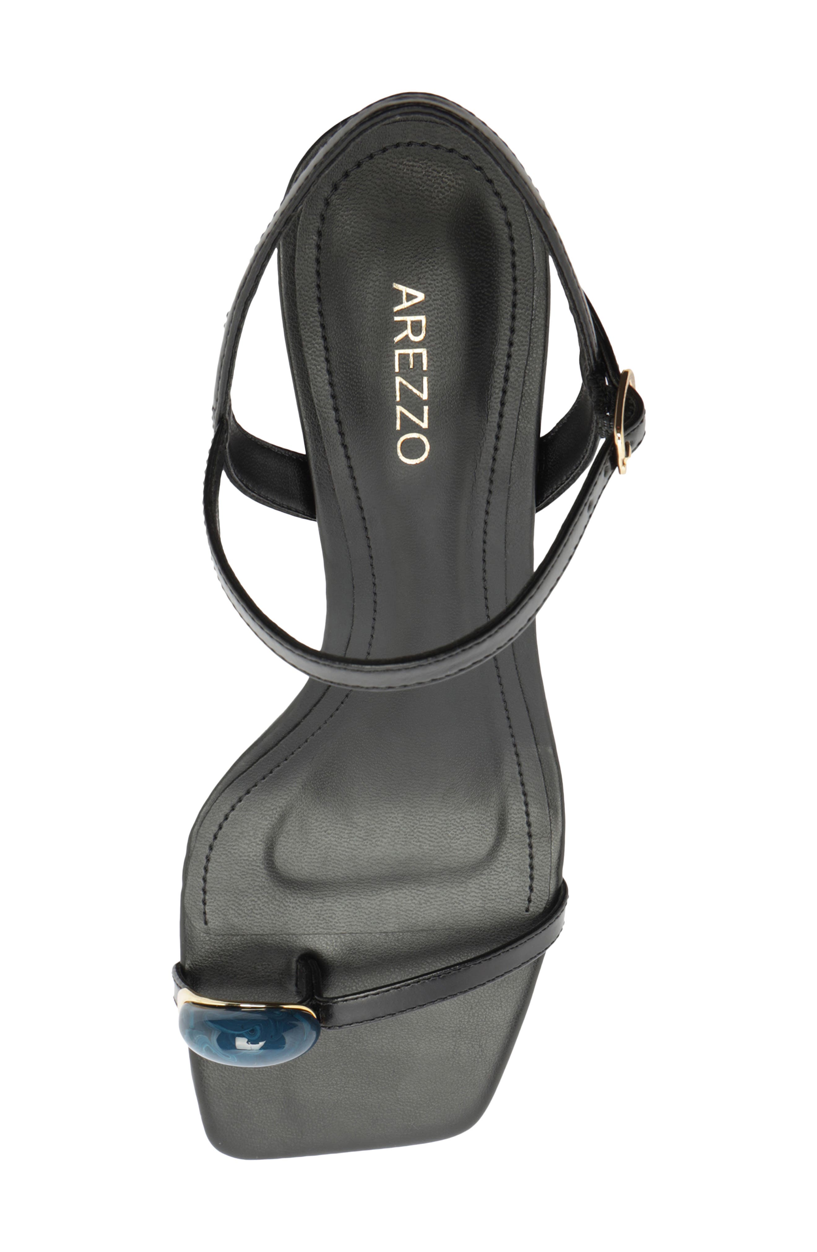 Arezzo Sofia Ankle Strap Sandal, Alternate, color, Black