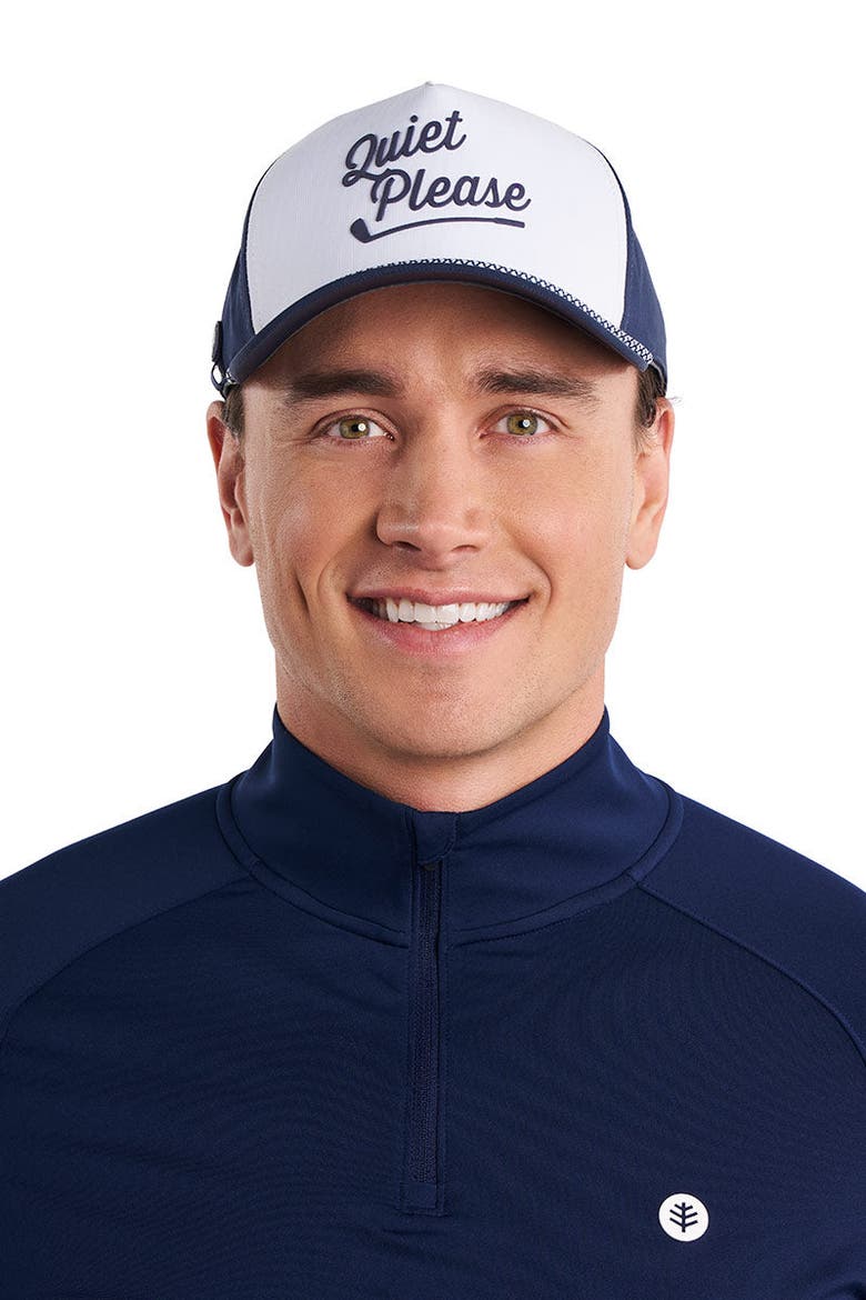 Ð Birdie Breeze Performance Golf Rope Cap with Protection, UPF 50+ Sun Protection, Main, color, Navy/White Stripe