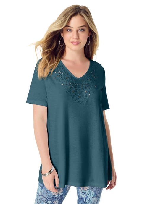 Eyelet Swing Tee (Plus)