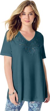 Roaman's Eyelet Swing Tee