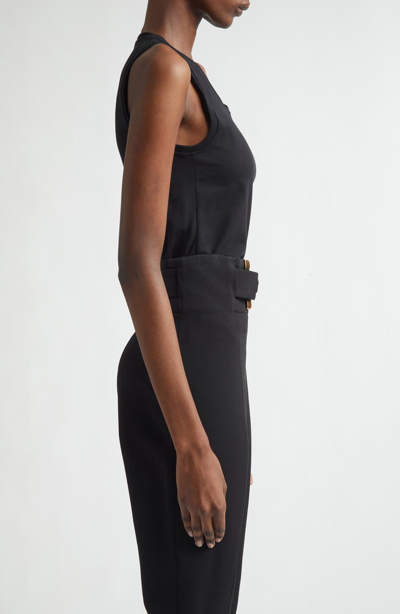 Balmain Paris Jersey Tank, Alternate, color, Eab Blk/ White