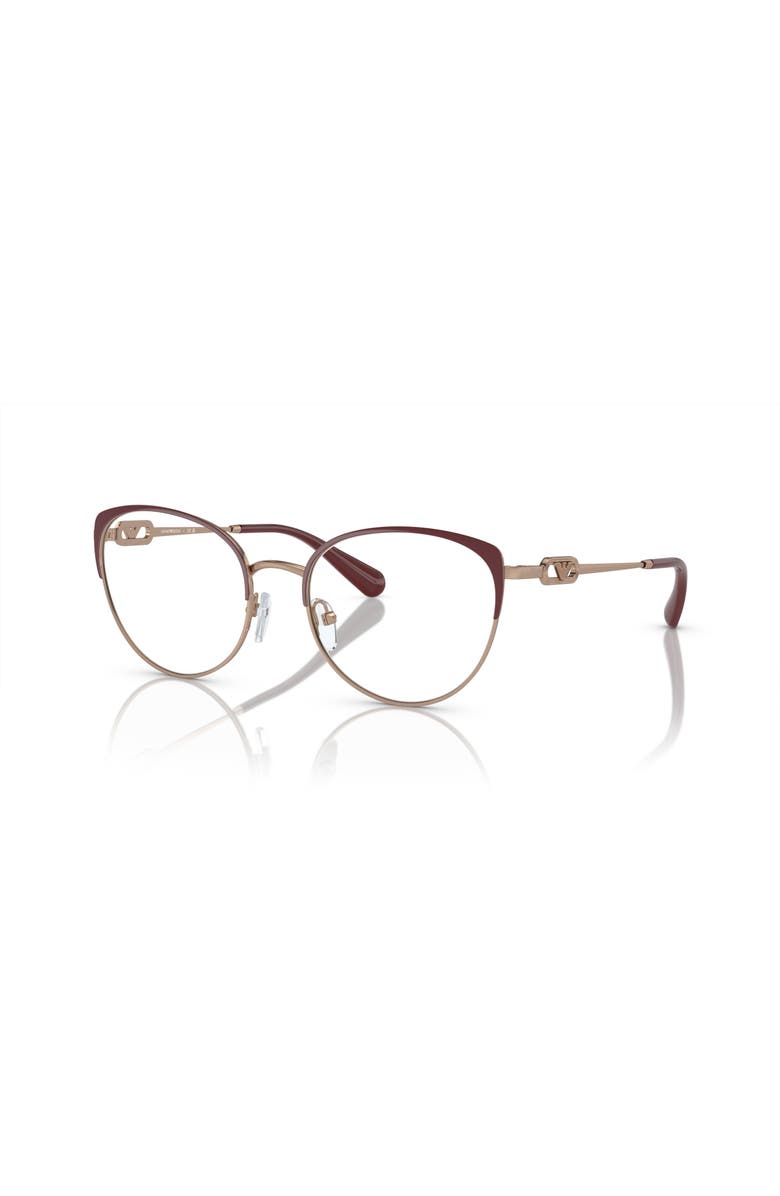 Emporio Armani 53mm Cat Eye optical glasses, Main, color, Copper