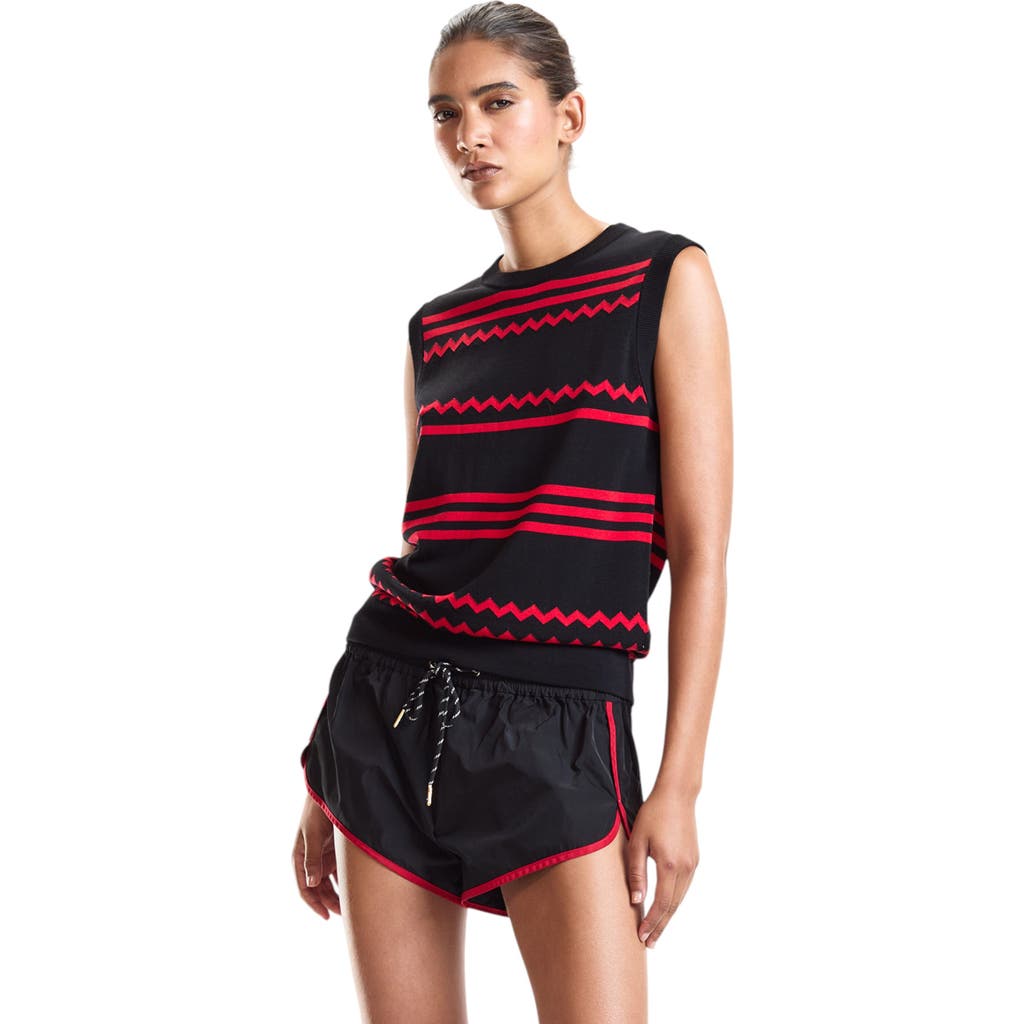 Cynthia Rowley Ziggy Knit Tank In Black