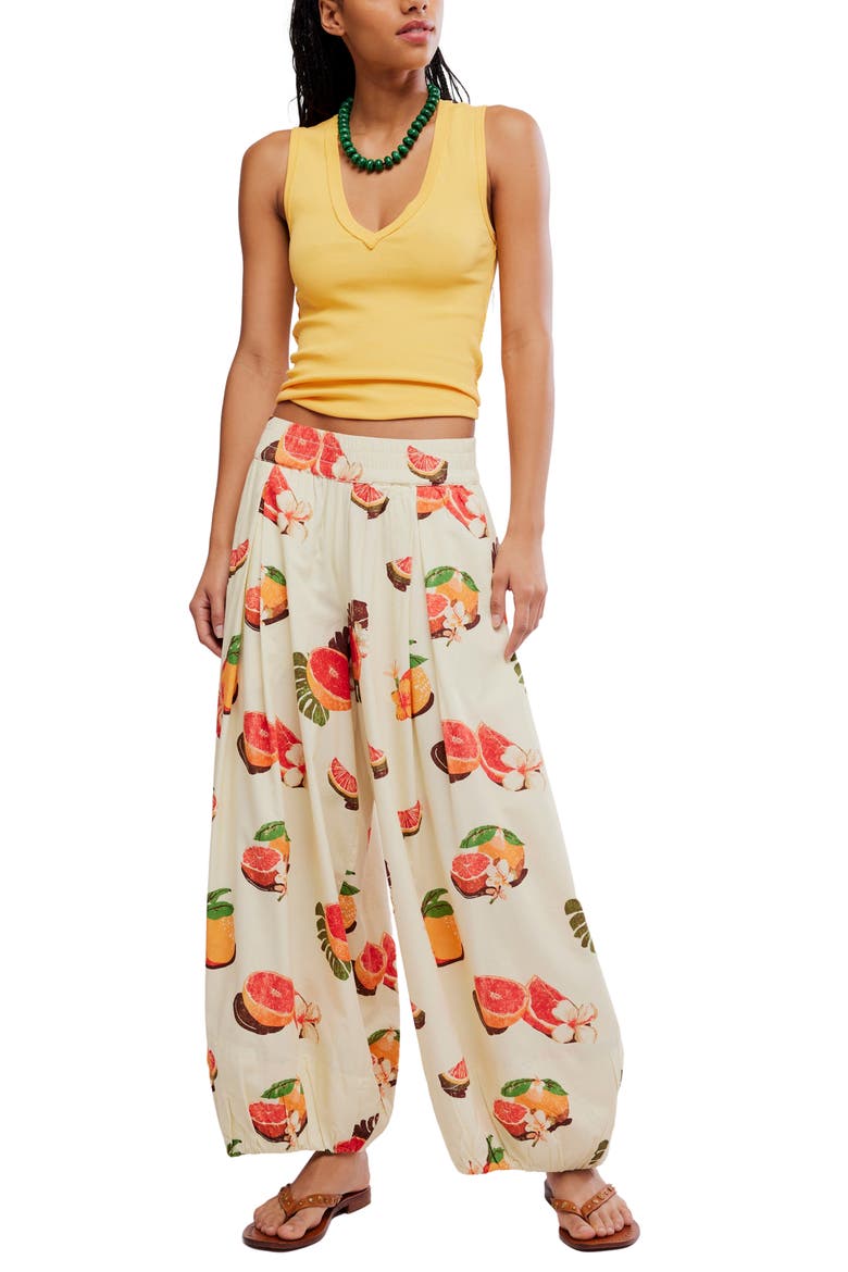 Moonflowr Cotton Blend Balloon Pants, Alternate, color, FUNKY FRUITS
