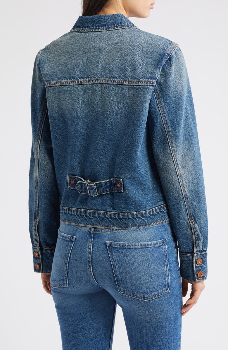 HIDDEN JEANS Denim Trucker Jacket, Alternate, color, Dark