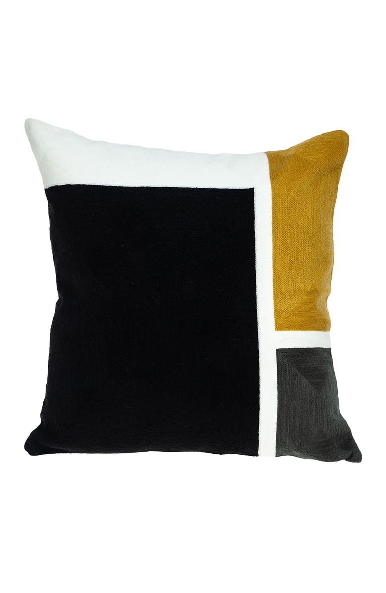 PARKLAND COLLECTION Scalic Black Throw Pillow, Main, color, Black
