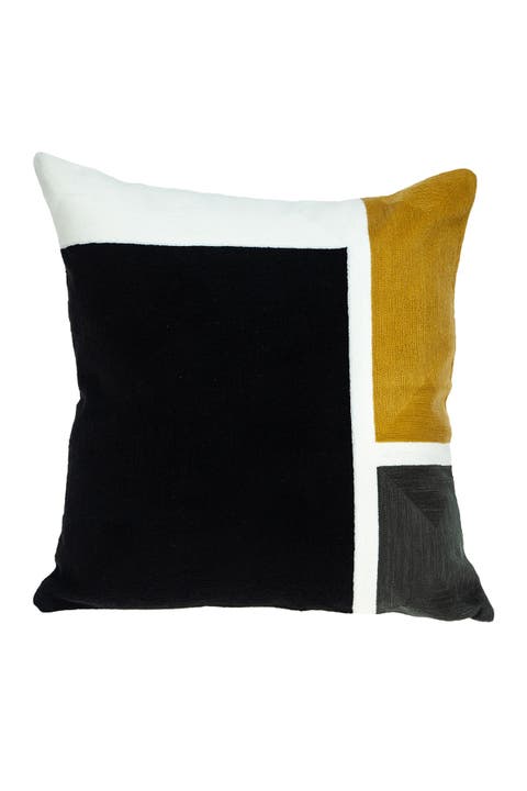 Scalic Black Throw Pillow