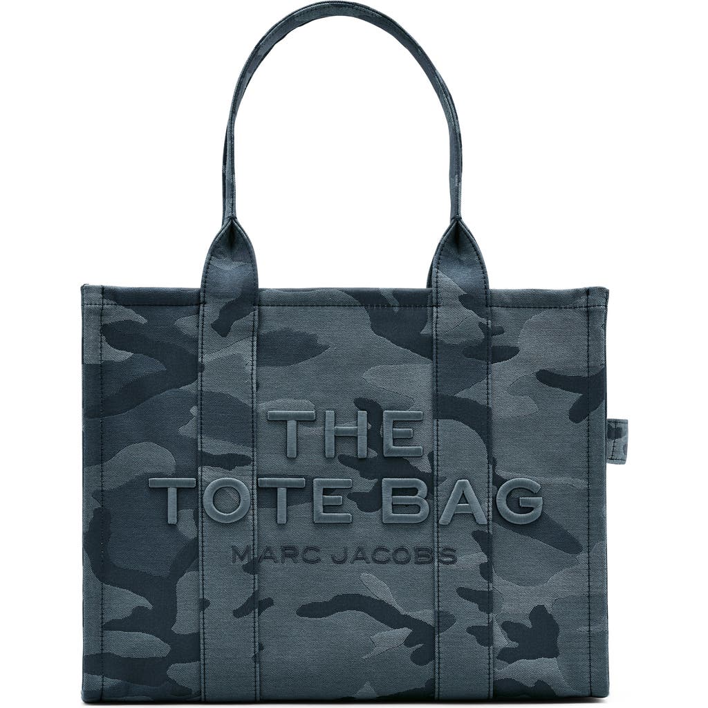 Marc Jacobs The Camo Jacquard Large Tote Bag In Blue Multi