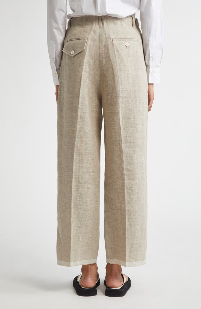 SETCHU Pleated Linen Chinos, Alternate, color, Beige