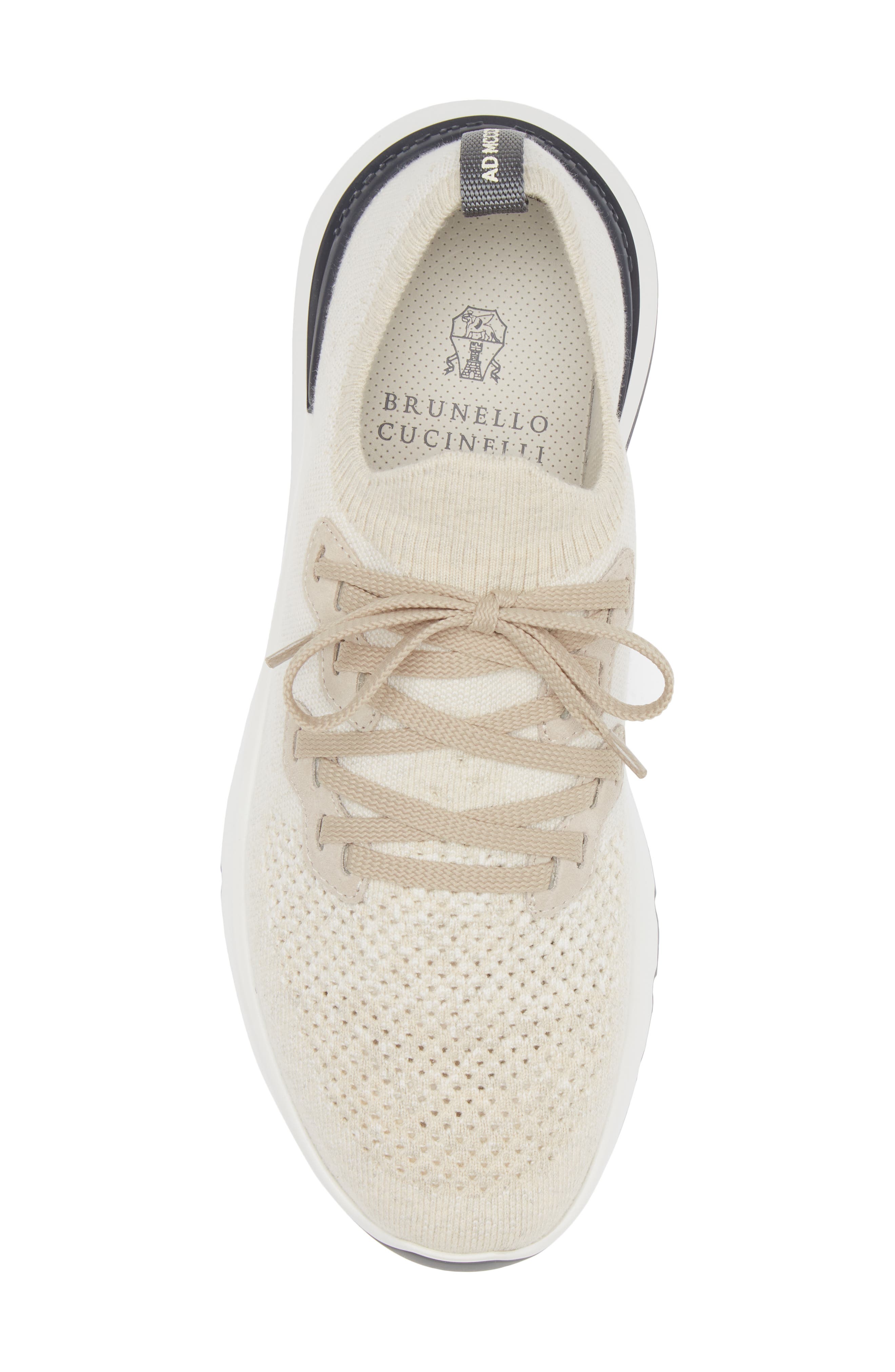 Brunello Cucinelli Mélange Knit Runner Sneaker, Alternate, color, 
